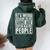 It's Weird Being The Same Age As Old People Man Woman Women Oversized Hoodie Back Print Forest