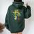 In Jesus Name I Sing Music Note Cross Vintage Christian Women Oversized Hoodie Back Print Forest