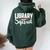 Library Squad Teacher Student Bookworm Book Lovers Librarian Women Oversized Hoodie Back Print Forest