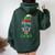 Mom To Be Elf Christmas Pregnancy Announcement Women Oversized Hoodie Back Print Forest