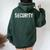 Security Guard Staff Event Uniform Bouncer Women Oversized Hoodie Back Print Forest