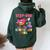 Step-Dad Of The Birthday Girl Donut Dab Birthday Women Oversized Hoodie Back Print Forest