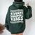 Student Council Vibes Retro Groovy School Student Council Women Oversized Hoodie Back Print Forest