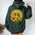 Sunflower Peace Sign Women Oversized Hoodie Back Print Forest