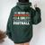 Never Underestimate A Girl Who Plays Football Girls Women Oversized Hoodie Back Print Forest