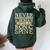 Never Underestimate A Woman With A Bionic Spine Surgery Women Oversized Hoodie Back Print Forest