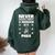 Never Underestimate A Woman With Pugs Women Oversized Hoodie Back Print Forest