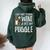 Wine And Puggle Dog Mom Or Dog Dad Idea Women Oversized Hoodie Back Print Forest