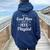 Humor Just A Good Mom With A Hood Playlist Women Oversized Hoodie Back Print Navy Blue