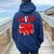 Loser Lover Drip Heart Red Matching Outfit Women Women Oversized Hoodie Back Print Navy Blue