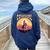 Rodeo Western Country Southern Cowgirl Hat Cowgirl Women Oversized Hoodie Back Print Navy Blue