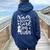Never Underestimate A Girl With A Violin Cool Quote Women Oversized Hoodie Back Print Navy Blue