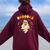 Cute Ghost Reading Library Books Halloween Booooks Women Oversized Hoodie Back Print Maroon