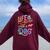 Estrela Mountain Dog Life Is Better With My Dog Mom Dad Women Oversized Hoodie Back Print Maroon