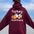 Bowling Turkey Hunters Strikes Bowling Women Oversized Hoodie Back Print Maroon