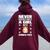 Girls Never Underestimate A Girl With Guinea Pigs Women Oversized Hoodie Back Print Maroon