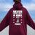 Girls Never Underestimate A Girl With Pugs Women Oversized Hoodie Back Print Maroon