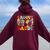 Groovy Daddy Retro Matching Family 60S 70S Dad Fathers Day Women Oversized Hoodie Back Print Maroon
