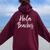 Hola Beaches Summer Vacation Outfit Beach Women Oversized Hoodie Back Print Maroon
