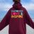Inspirational Inclusion Empowerment Quote For Teacher Women Oversized Hoodie Back Print Maroon