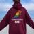 Lesbosaurus Rex Dinosaur In Rainbow Flag For Lesbian Pride Women Oversized Hoodie Back Print Maroon