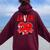 Loser Lover Drip Heart Red Matching Outfit Women Women Oversized Hoodie Back Print Maroon