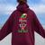 Mom To Be Elf Christmas Pregnancy Announcement Women Oversized Hoodie Back Print Maroon