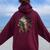 Native American Indian Headpiece Feathers For And Women Women Oversized Hoodie Back Print Maroon