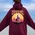 Rodeo Western Country Southern Cowgirl Hat Cowgirl Women Oversized Hoodie Back Print Maroon