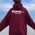 Shhhh No One Cares Quote Sarcastic Saying Women Oversized Hoodie Back Print Maroon