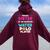 Sister Of Awesome Water Polo Player Sports Coach Graphic Women Oversized Hoodie Back Print Maroon