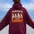 Thanksgiving With My Gnomies Fall Autumn Vibes Women Oversized Hoodie Back Print Maroon