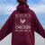 Ugly Christmas Sweater Chicken Ugly Xmas Women Oversized Hoodie Back Print Maroon