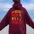 Never Underestimate A Cool Mom With A Bowling Ball Women Oversized Hoodie Back Print Maroon