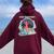Never Underestimate A Girl With A Bow Archery Sagittarius Women Oversized Hoodie Back Print Maroon