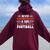 Never Underestimate A Girl Who Plays Football Girls Women Oversized Hoodie Back Print Maroon