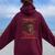 Never Underestimate An Old Lady Was Born In August Women Oversized Hoodie Back Print Maroon