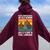 Never Underestimate An Old Man Who Is Fluent Fowl Language Women Oversized Hoodie Back Print Maroon