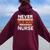Never Underestimate An Old Man Who Is Also A Nurse Women Oversized Hoodie Back Print Maroon