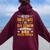 Never Underestimate An Old Woman Also A Postal Worker Women Oversized Hoodie Back Print Maroon