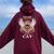 Never Underestimate An Old Woman With T Women Oversized Hoodie Back Print Maroon