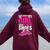 Never Underestimate The Power Of A Girl With Running Shoes T Women Oversized Hoodie Back Print Maroon