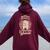 Never Underestimate The Power Of A Praying Woman Women Oversized Hoodie Back Print Maroon