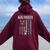 Veteran Of The United States Air Force Retired Women Oversized Hoodie Back Print Maroon