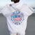 Party In The Usa 4Th Of July Preppy Smile Women Oversized Hoodie Back Print White