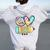 Peace Love Second Grade Tie-Dye Student Teacher Women Oversized Hoodie Back Print White