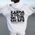 Retro Groovy Karma Is The Guy On The Chief Women Oversized Hoodie Back Print White