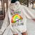 In Memory Of My Best Friend Pet Loss Dog Cat Rainbow Quote Women Oversized Hoodie Back Print Sand