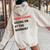 Something Going On At The Moment Women Oversized Hoodie Back Print Sand