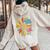 Never Underestimate The Power Of A Girl With Book Colorful Women Oversized Hoodie Back Print Sand